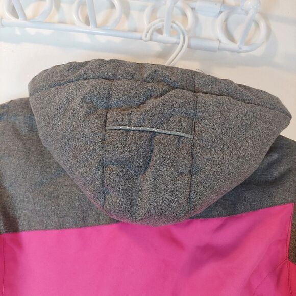 Gerry Small Girls 4/5 Hooded Jacket Pink/Gray Polyester Warm Coat - Picture 11 of 13